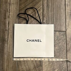 CHANEL White Shopping tote Bag
